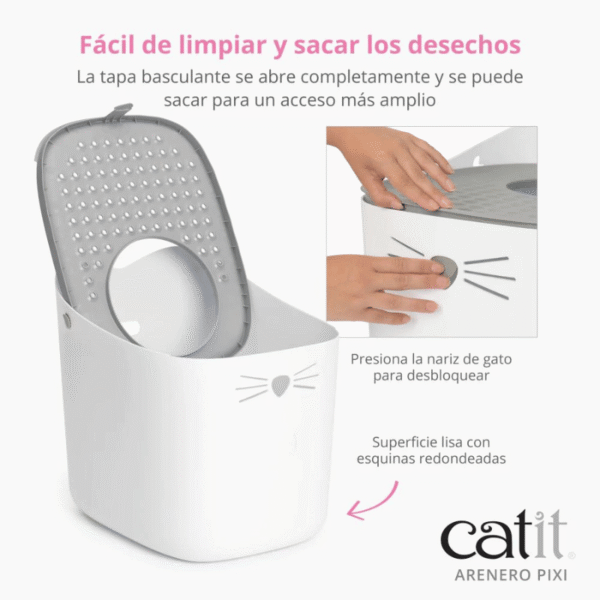 Catit Pixi Baño Cerrado Gatos - Imagen 3