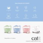 Catit Pixi Fuente Para Gato 2.5lts Color Celeste - Imagen 2