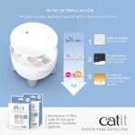 Catit Pixi Fuente Para Gato 2.5lts Color Celeste - Imagen 3