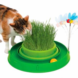 Catit Play Circuito Interactivo 3 en 1 Con Pasto Gato
