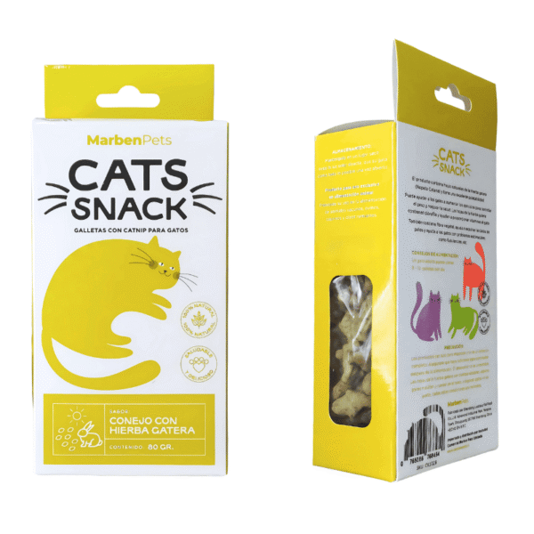 Cats Snack Galletas Sabor Conejo y Hierba Gatera 80gr - Imagen 1