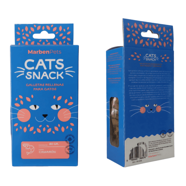 Cats Snack Galletas Rellenas Sabor Camaron 80gr - Imagen 1