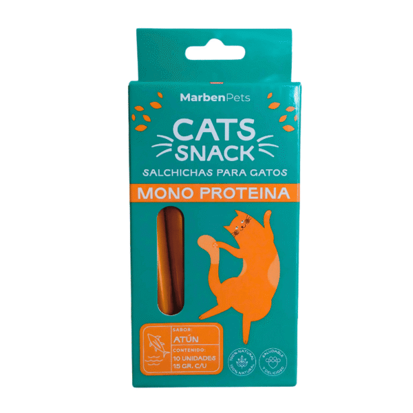 Cats Snack Salchichas Mono Proteína Sabor Atún 150gr - Imagen 1