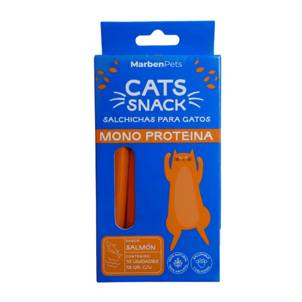 Cats Snack Salchichas Mono Proteína Sabor Salmón 150gr - Imagen 1