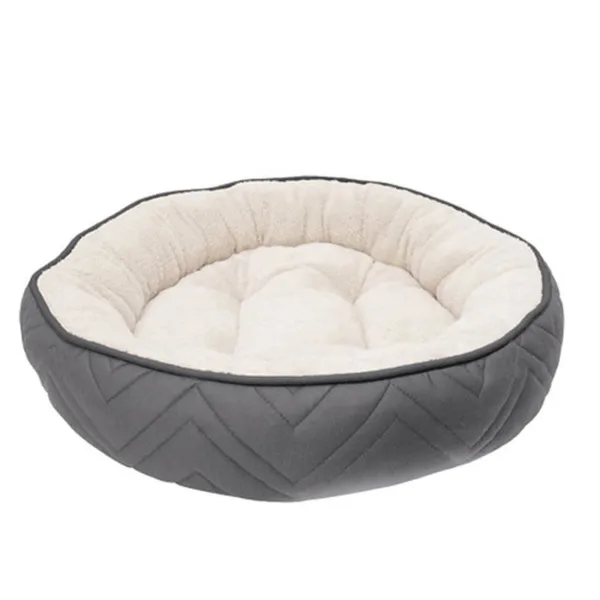 Dogit Cama Perro Dreamwell Redonda 56cms Gris/Blanco - Imagen 1