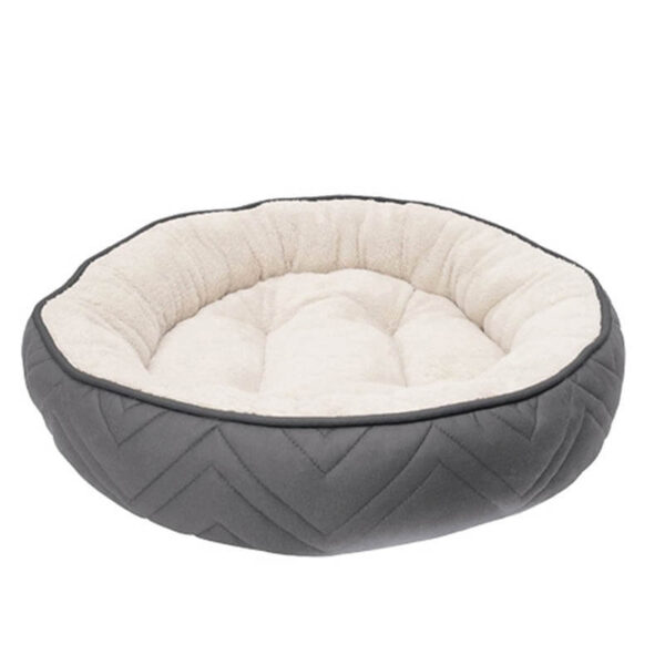 Dogit Cama Perro Dreamwell Redonda 56cms Gris/Blanco - Imagen 1