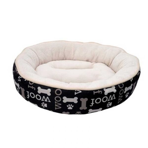 Dogit Cama Perro Dreamwell Woof Redonda 53cms Negro - Imagen 1