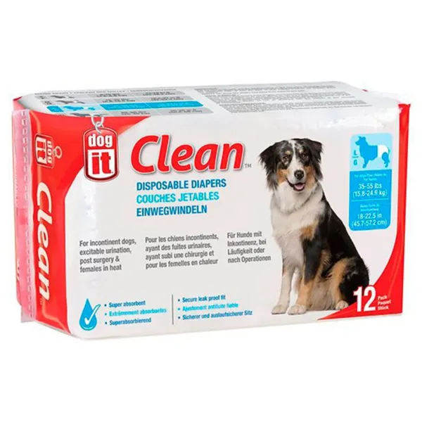 Dogit Pañales Desechables Perro Large 16 a 25 kg 10 Und - Imagen 1
