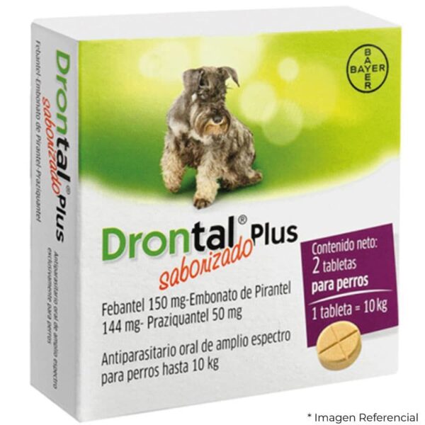 Drontal Perro 10Kg Antiparasitaro Interno 2 Tabletas - Imagen 1
