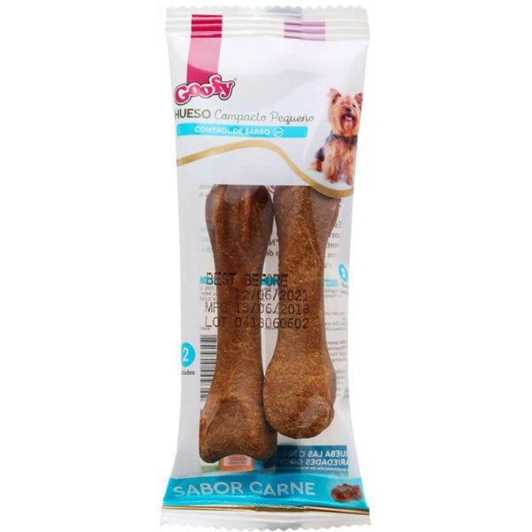 Goofy Hueso Compacto Raza Pequeña Perro 2 Und - Imagen 1