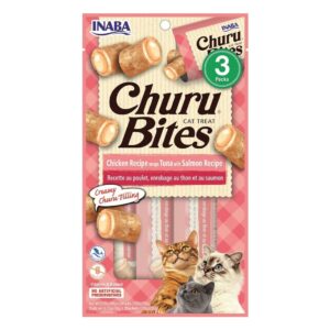 Inaba Churu Bites Gato Atun y Salmon 3 Tubos