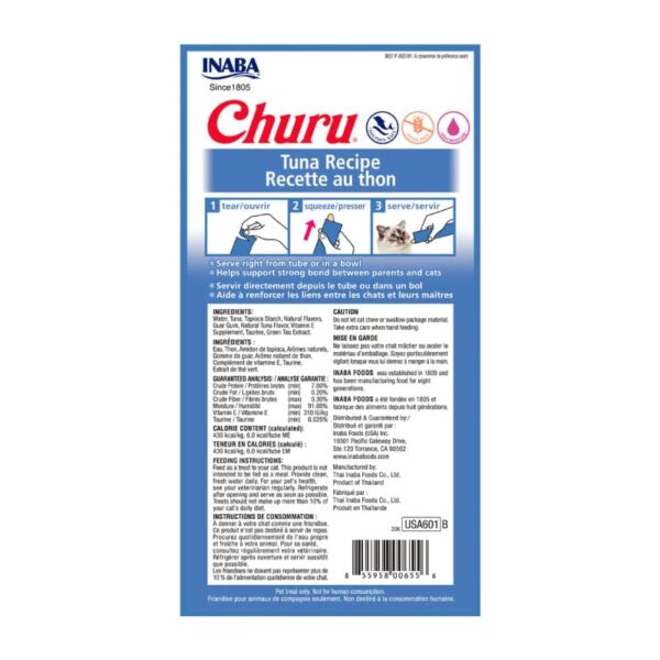 Inaba Churu Gato Sabor Atún 4 Tubos - Imagen 2