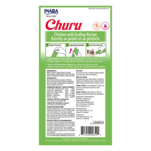 Inaba Churu Gato Sabor Pollo y Ostion 4 Tubos - Imagen 2