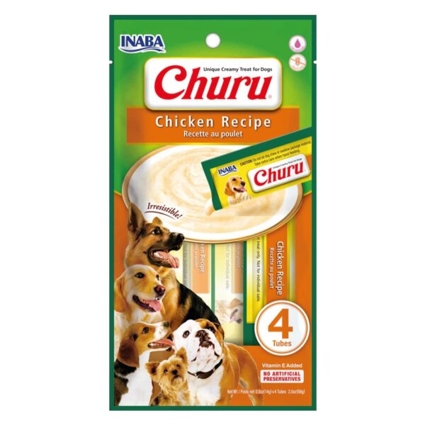 Inaba Churu Perro Sabor Pollo 4 Tubos - Imagen 1
