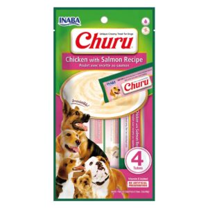 Inaba Churu Perro Sabor Pollo y Salmon 4 Tubos