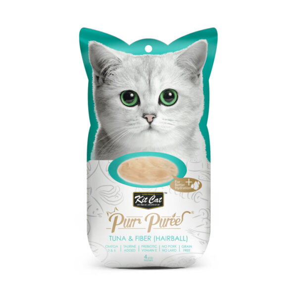Kit Cat Purr Puree Atún y Fibra Hairball - Imagen 1