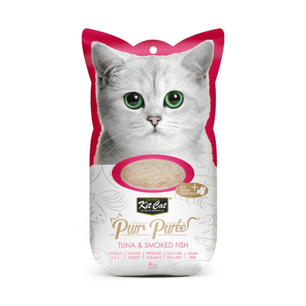 Kit Cat Purr Puree Atún y Pescado Ahumado - Imagen 1