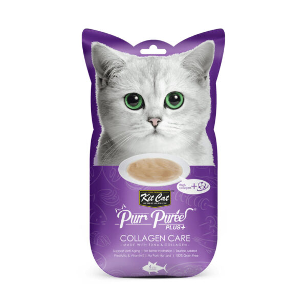 Kit Cat Purr Puree Plus Collagen Care Atún - Imagen 1