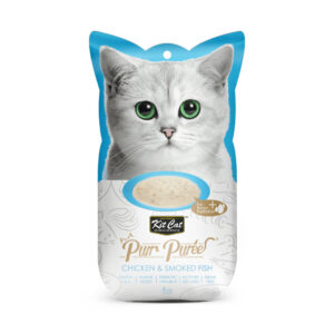Kit Cat Purr Puree Pollo y Pescado Ahumado