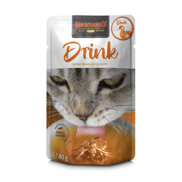 Leonardo Drink Pouch Pato Gato 40 gr - Imagen 1
