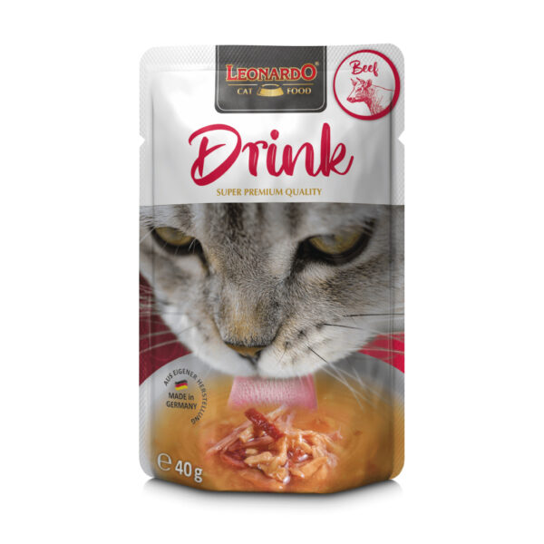 Leonardo Drink Pouch Ternera Gato 40 gr - Imagen 1