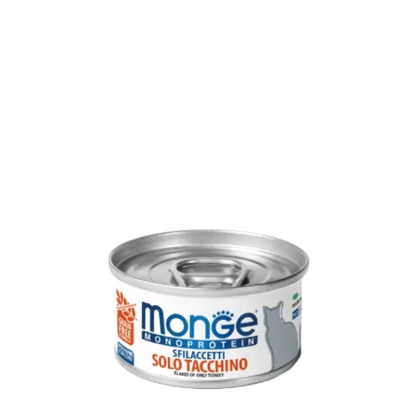 Monge Lata Flakes de Pavo 80gr - Imagen 1