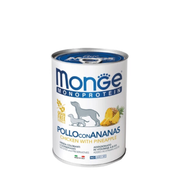 Monge Lata Paté Pollo con Piña 400gr - Imagen 1