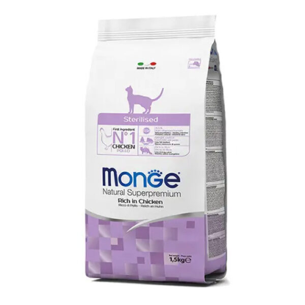 Monge Sterilised Chicken Cat 1.5Kg - Imagen 1