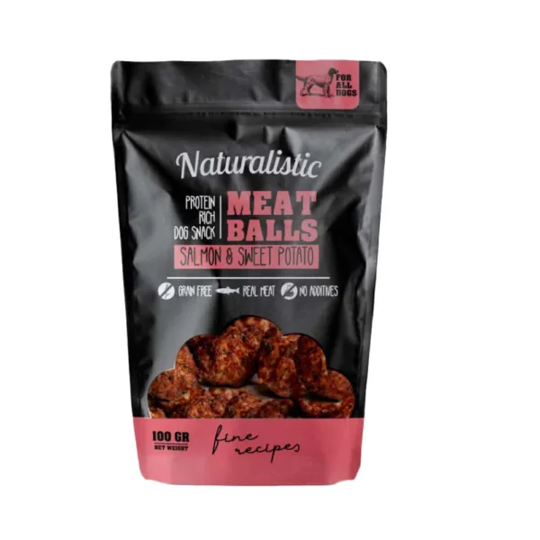 Naturalistic MeatBalls Salmon & Camote 100gr - Imagen 1