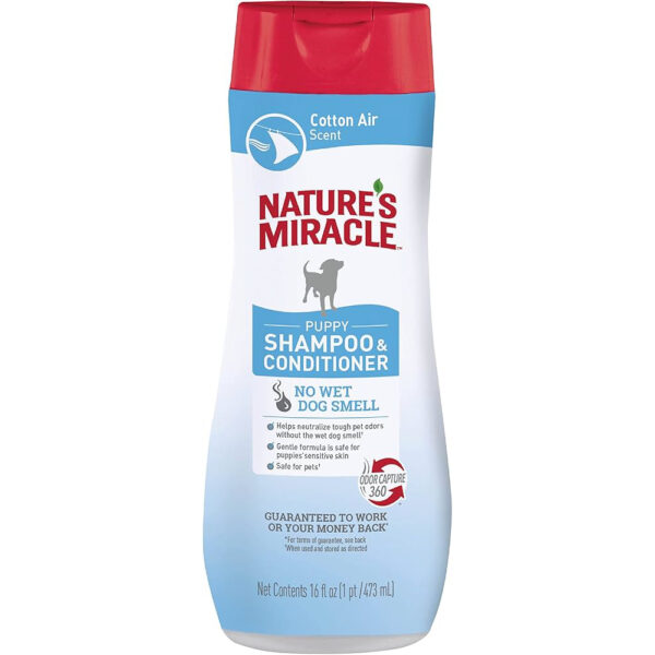 Nature’s Miracle Shampoo Acondicionador Algodon para Cachorros 473ml - Imagen 1