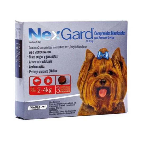Nexgard Antipasitario Perro 2 a 4Kg 3 Comprimidos - Imagen 1