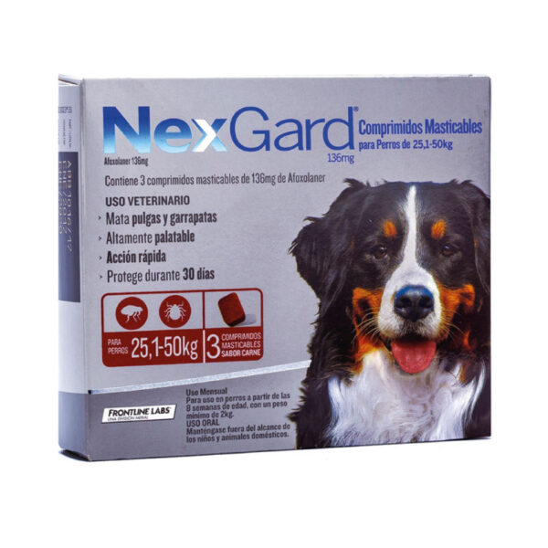 Nexgard Antipasitario Perro 25 a 50Kg 3 Comprimidos - Imagen 1