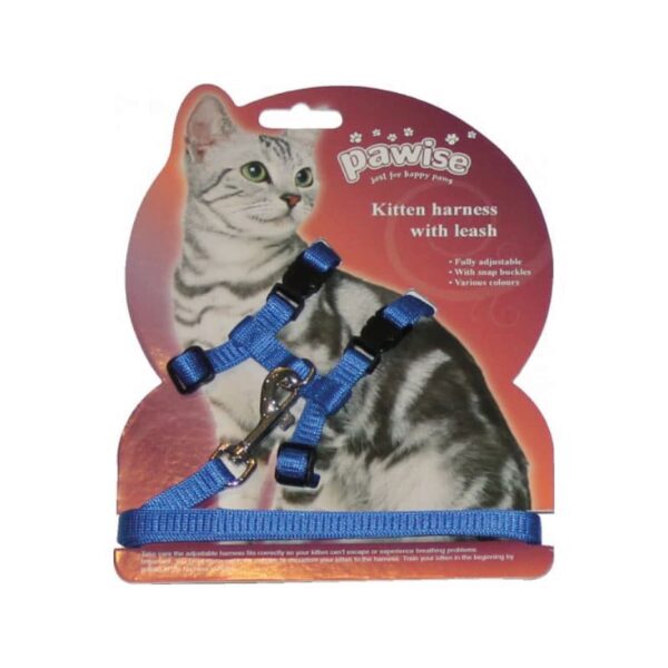 Pawise Arnes Para Gato Con Traila Color Azul - Imagen 1