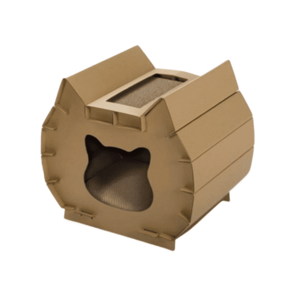 Pawise Rasguñador y Casa 2 en 1 Para Gatos - Imagen 1