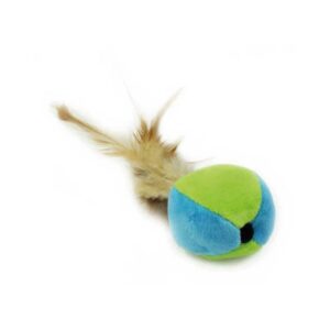 Pelotas Set Gato Plush con Plumas Pack x 3 - Imagen 3