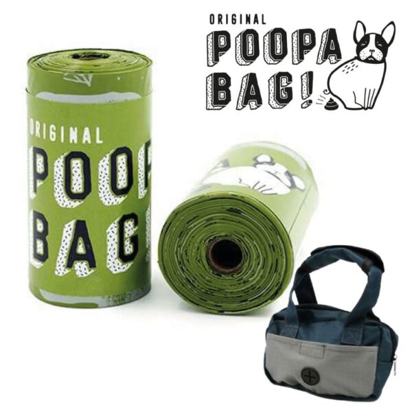 Poopa Bag Pack Bolsas Biodegradables 10 Rollos + Bolsito - Imagen 1