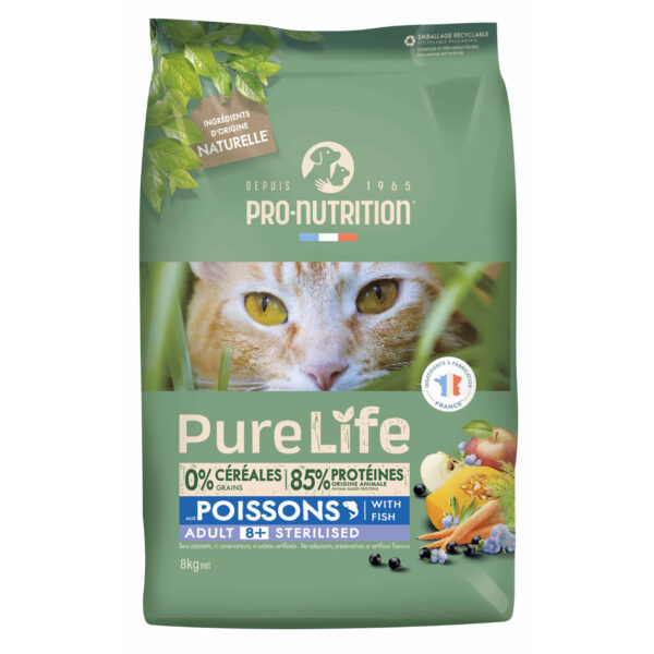 Pure Life Sterilized Cat 8+ 8Kg - Imagen 1