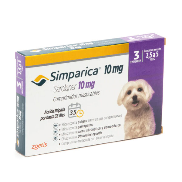 Simparica Perro 2.5 a 5Kg 3 Comprimidos - Imagen 1