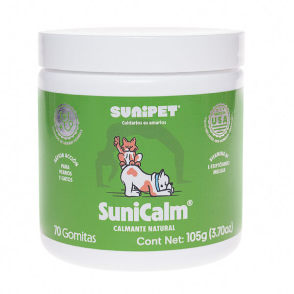 SuniCalm Masticable Antiestress Perro y Gatos 70 Gomitas - Imagen 1