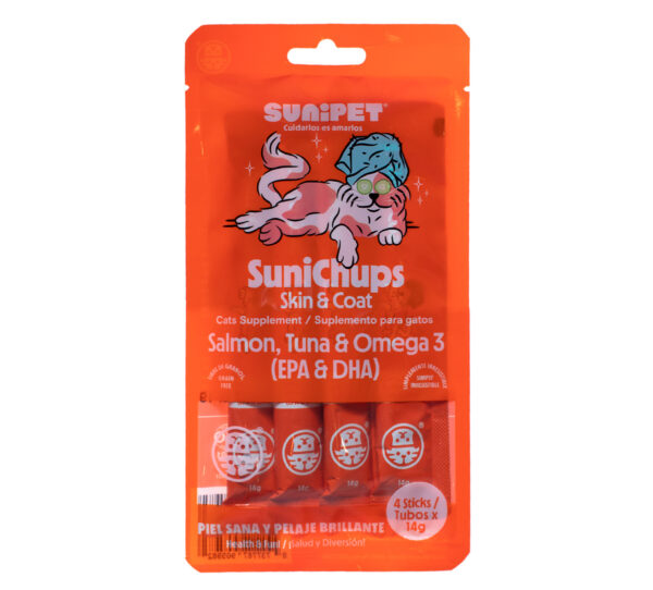 SuniChups Skin & Coat Para Gato 4 Tubos - Imagen 1
