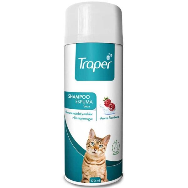 Traper Shampoo Gato Espuma Seca 170ml - Imagen 1