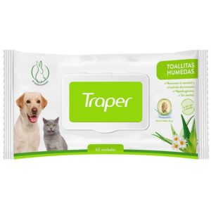Traper Toallitas Húmedas Para Mascotas 60 Unidades