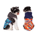 Wonder Dog Parka Rain Impermeable Respirable Gris/Rojo Small