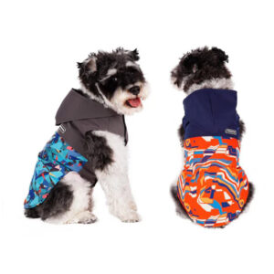 Wonder Dog Parka Rain Impermeable Respirable Gris/Rojo Small